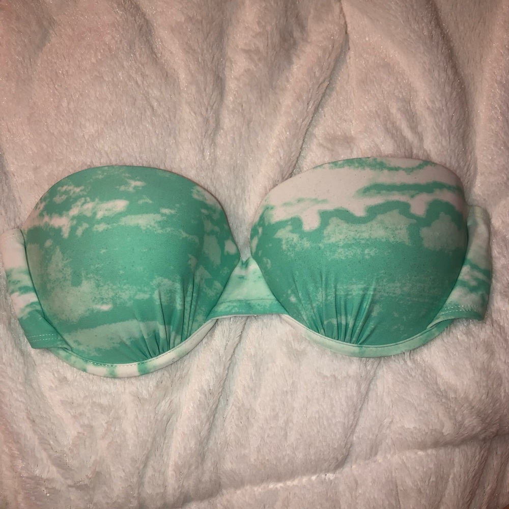 MARBLE PUSH-UP BANDEAU BIKINI SWIM TOP